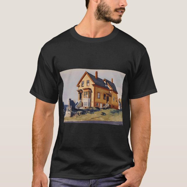 Weißes Haus mit Dachgaube Edward Hopper T-Shirt (Vorderseite)