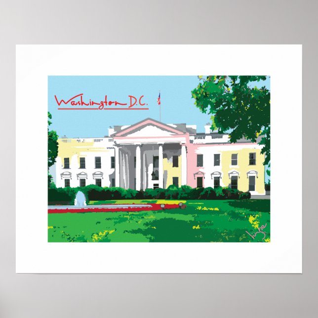 Weißes Haus - Washington DC Cooles digitales Poste Poster (Vorne)