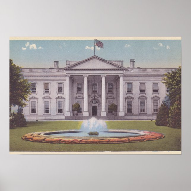 Weißes Haus Washington DC Poster (Vorne)