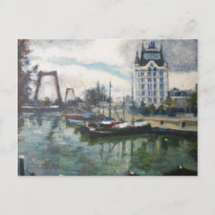 Weißes Haus White House Rotterdam Feinmalerei Postkarte
