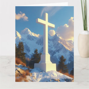 Weißes Heiliges Kreuz in majestätischen schneebede Karte