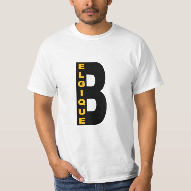 Weißes Hemd Belgien T-Shirt (Vorderseite)