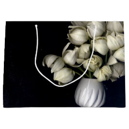 "Weißes Herz in Schwarz" Große Geschenktüte