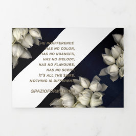 "Weißes Herz in schwarz" & Indifferenz Stille Dreifach Gefaltete Urlaubskarte