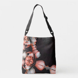 "Weißes Herz in Schwarz von der Sonne" Tragetaschen Mit Langen Trägern