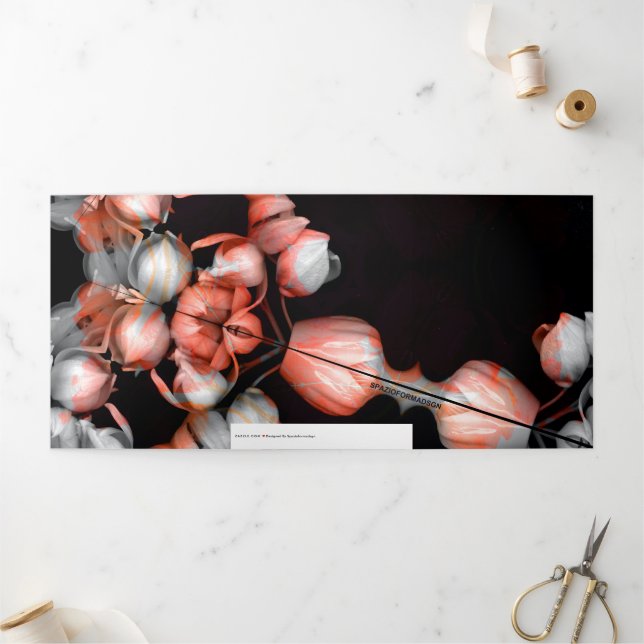 "Weißes Herz in schwarz von Sonne" & Reise Dreifach Gefaltete Urlaubskarte (Außenbereich)