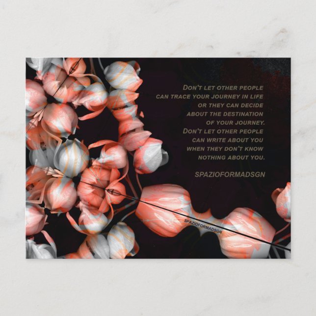 "Weißes Herz in schwarz von Sonne" & Reise Postkarte (Vorderseite)