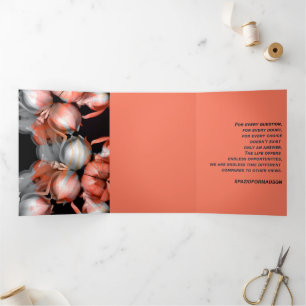 "Weißes Herz in schwarz von Sonne" & Zweifel Dreifach Gefaltete Urlaubskarte