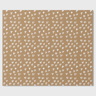 Weißes Herz-Packpapier Geschenkpapier