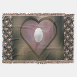 Weißes Herz-Quilt-Stil launische braune Winterfarb Decke