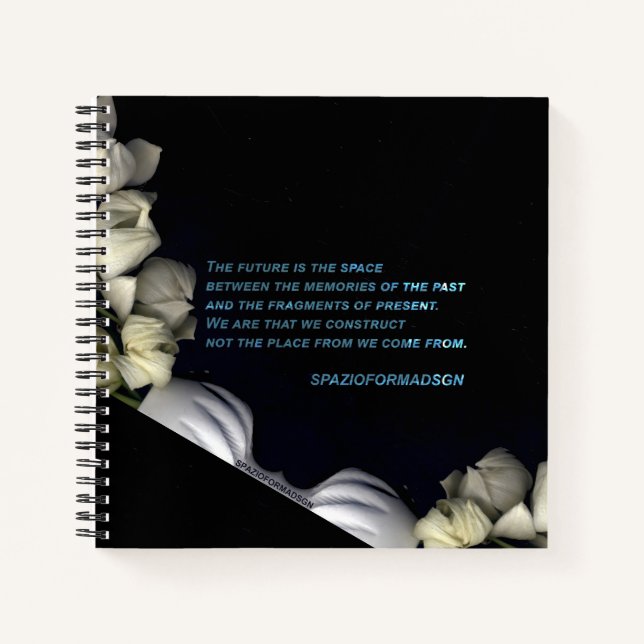 "Weißes Herz schwarz vom Mond" & Zukunft Notizbuch (Vorderseite)