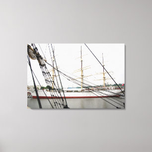 Weißes Hochschiff - Leinwand