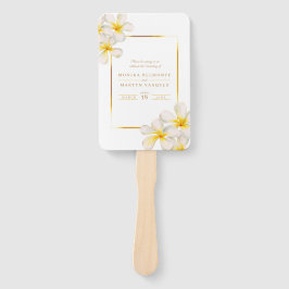 Weißes Hochzeitsprogramm für Wasserfarben Fächer