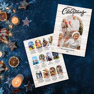 Weißes Holzjahr im Überblick Multi-FotoCollage Ankündigung