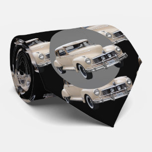 Weißes Hotrod-Muster der 40er Jahre Krawatte