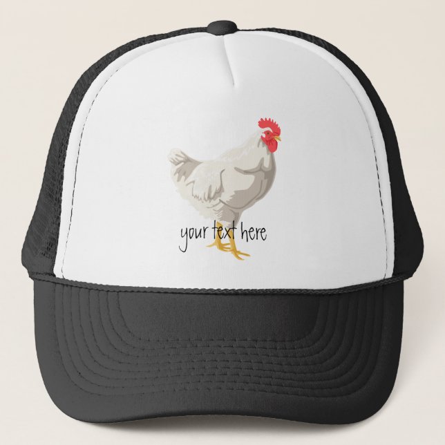 Weißes Huhn Truckerkappe (Vorderseite)