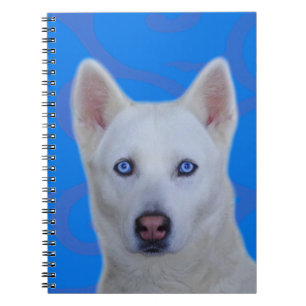 Weißes Husky-Notizbuch Notizblock
