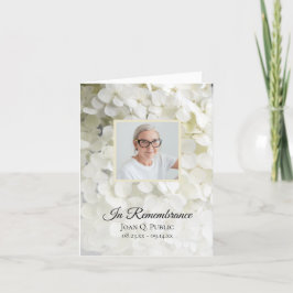 Weißes Hydrangea-Beileid zur Beerdigung von Blumen Dankeskarte