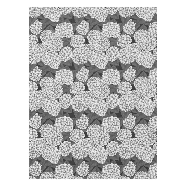 Weißes Hydrangea Tischdecke (Vorderseite)