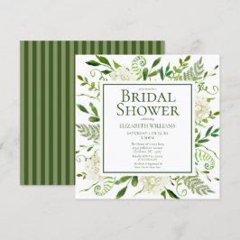 Weißes Hydrangeas Brautparty Einladung