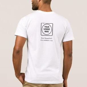 Weißes individuelles Mitarbeiter-Rückseiten-Logo   T-Shirt