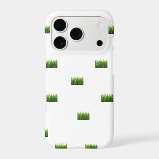 Weißes iPhone-Gehäuse mit grünem Grass-Patch - Nat