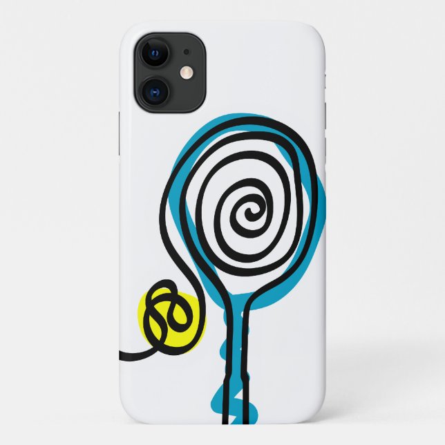 Weißes iPhone-Gehäuse mit Tennisdesign Case-Mate iPhone Hülle (Rückseite)
