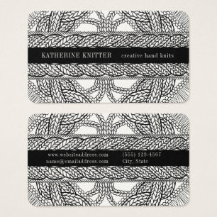 WEIßES KABELSTRICK 3,5x2 Visitenkarte