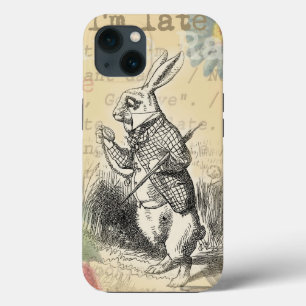 Weißes Kaninchen Alice Abenteuer Wunderland Kunst Case-Mate iPhone Hülle