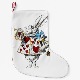 Weißes Kaninchen Alice im Wunderland Herzdame Kleiner Weihnachtsstrumpf