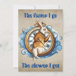 Weißes Kaninchen, Alice im Wunderland. Mitteilungskarte