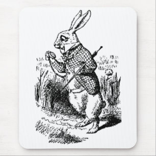 Weißes Kaninchen - Alice im Wunderland Mousepad