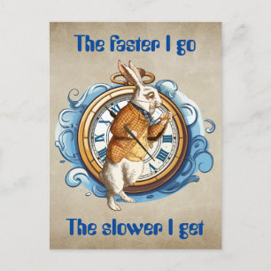 Weißes Kaninchen, Alice im Wunderland. Postkarte