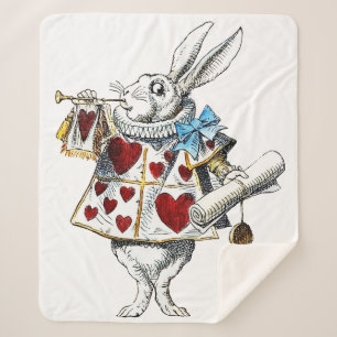 Weißes Kaninchen Alice Wunderland Herz Sherpadecke