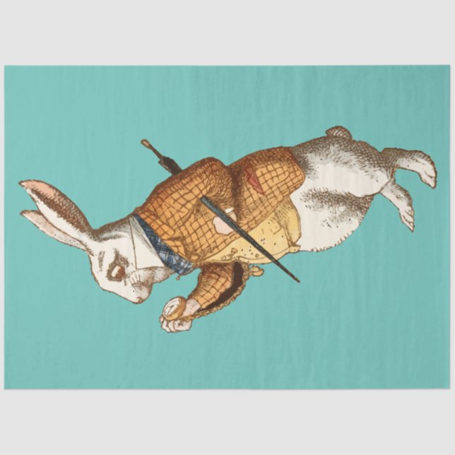 Weißes Kaninchen (Alice's Adventures in Wonderland Seidenpapier (Vorderseite)