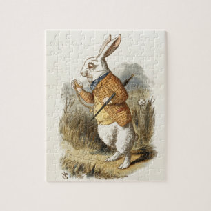 Weißes Kaninchen aus Alice im Wunderland Vintage A Puzzle