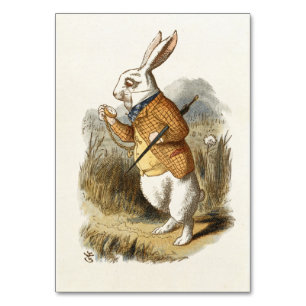 Weißes Kaninchen aus Alice im Wunderland Vintage-K Tischnummer
