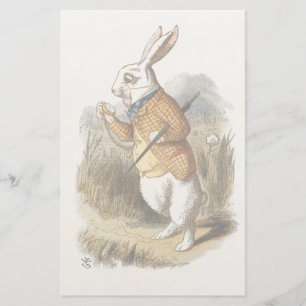 Weißes Kaninchen aus Vintager Alice im Wunderland Briefpapier
