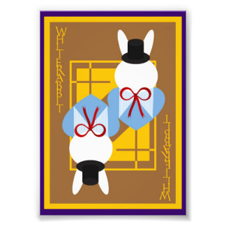 Weißes Kaninchen Fotodruck