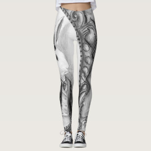 Weißes Kaninchen ganz über Leggings-Alicen im Leggings