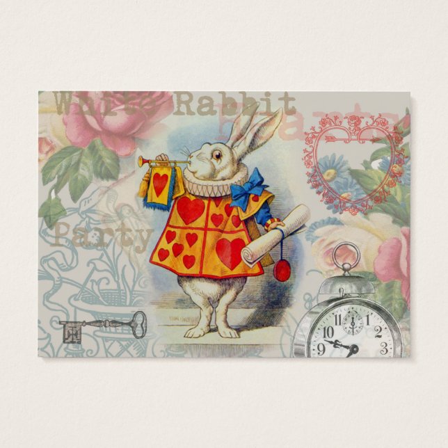 Weißes Kaninchen Herz Alice Classic (Rückseite)