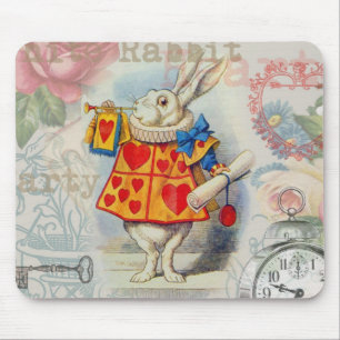 Weißes Kaninchen Herz Alice Classic Mousepad