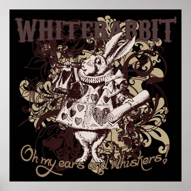 Weißes Kaninchen-Kärntner Stil Poster (Vorne)