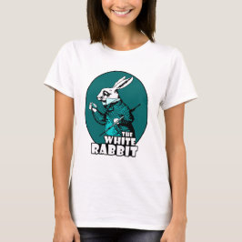 Weißes Kaninchen-Logo aquamarin T-Shirt