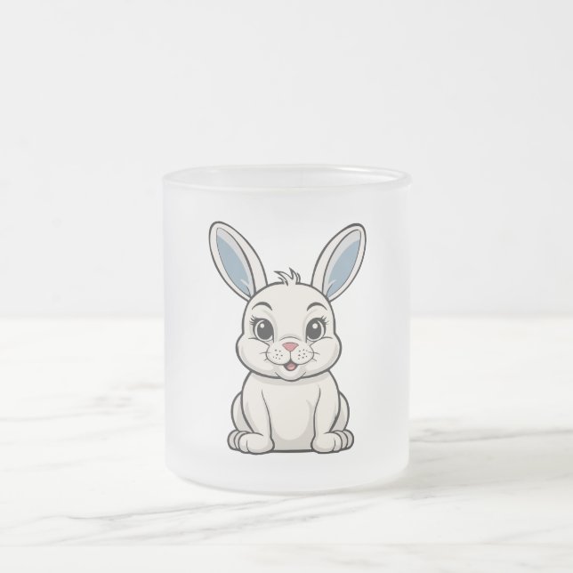 Weißes Kaninchen Mattglastasse (Mittel)