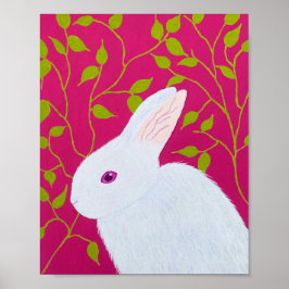 Weißes Kaninchen Poster
