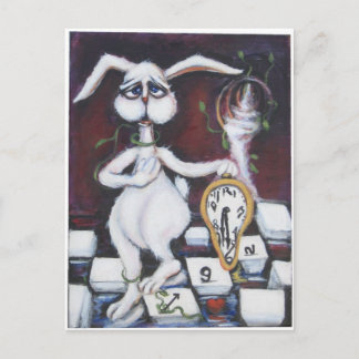 Weißes Kaninchen Postkarte