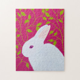 weißes Kaninchen Puzzle