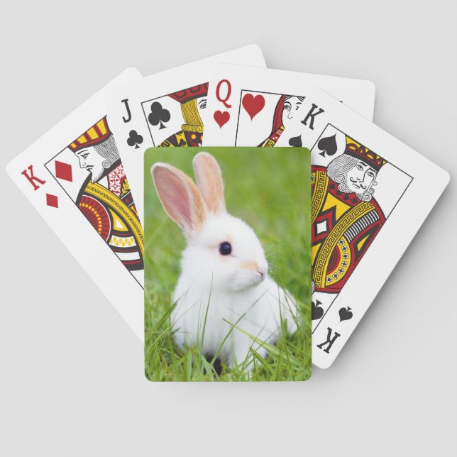Weißes Kaninchen Spielkarten (Rückseite)