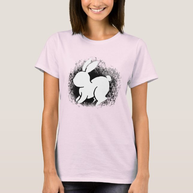 Weißes Kaninchen T-Shirt (Vorderseite)